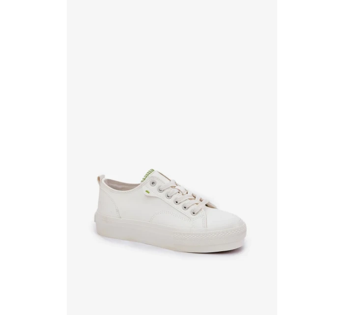 Dámské tenisky na platformě z ECO kůže Big Star – bílé Dámské tenisky na platformě z ECO kůže Big Star – bílé
