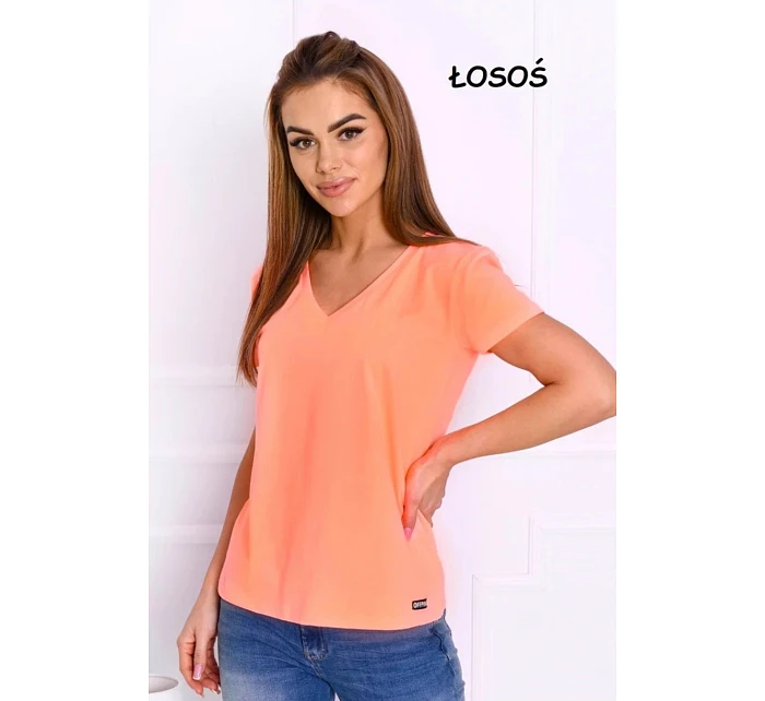 Dámské tričko Serek s krátkým rukávem hnědé - Off Pink