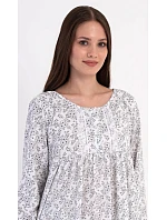 Dámská noční košile s dlouhým rukávem model 22405142 - Vienetta Dámská noční košile s dlouhým rukávem model 22405142 - Vienetta