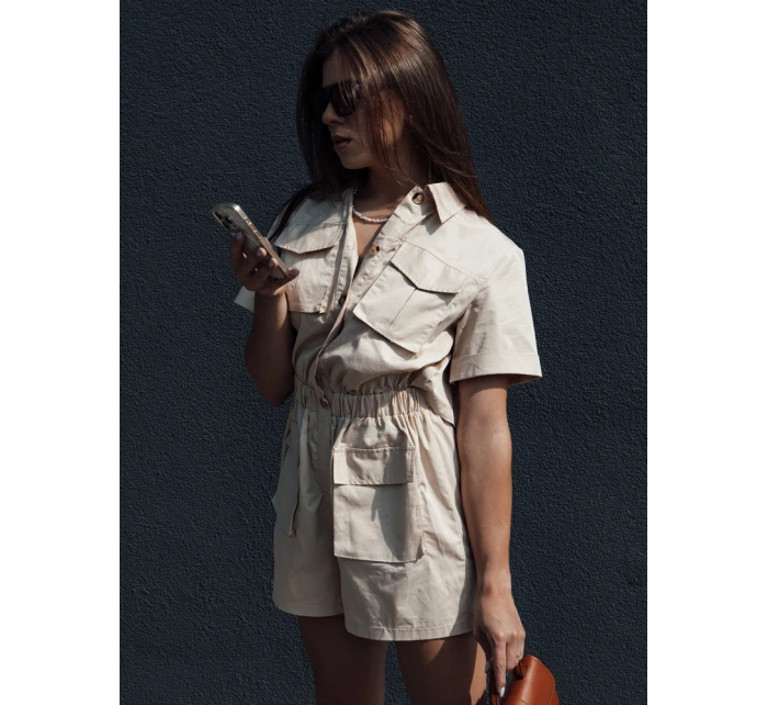 Béžový overal BROST FashionStreet EY2538 Béžový overal BROST FashionStreet EY2538