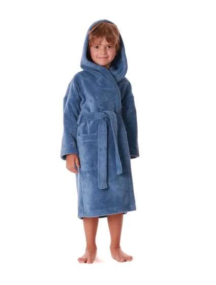 Dětský župan Tampa s kapucí 9149 denim světlý - Vestis