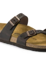 dámské žabky z kůže hnědé model 21867305 - Birkenstock dámské žabky z kůže hnědé model 21867305 - Birkenstock
