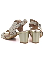 Dámské ažurové béžové sandály M.Daszynski MR1954-2 Dámské ažurové béžové sandály M.Daszynski MR1954-2