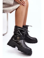 Černé Dámské Boty s Masivní a model 21634479 - Boto Černé Dámské Boty s Masivní a model 21634479 - Boto