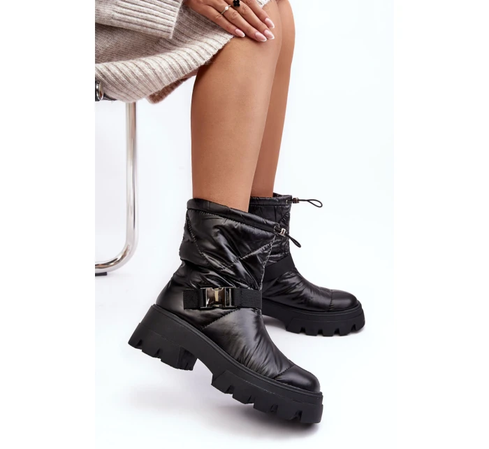 Černé Dámské Boty s Masivní a model 21634479 - Boto Černé Dámské Boty s Masivní a model 21634479 - Boto