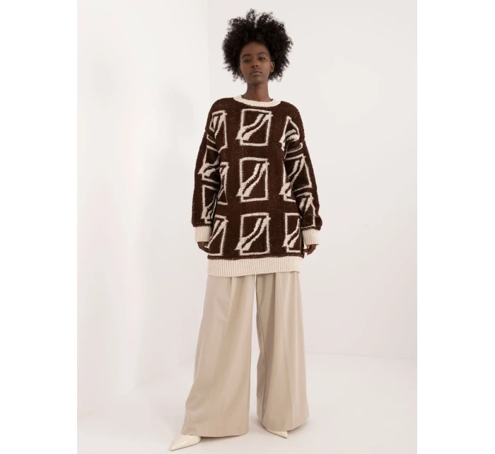 Jumper BA SW 0277.02 tmavě hnědý Jumper BA SW 0277.02 tmavě hnědý