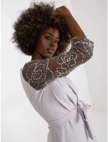 Dámské šaty model 19779979 světle šedé - Lakerta