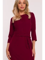Šaty s volánkem S425 bordó - Stylove Šaty s volánkem S425 bordó - Stylove