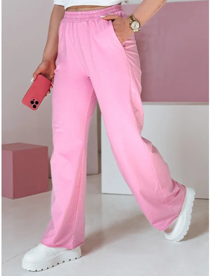 Dámské tepláky se širokými nohavicemi DRESLINA růžová FashionStreet UY2691 Dámské tepláky se širokými nohavicemi DRESLINA růžová FashionStreet UY2691