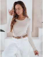 Dámský žebrovaný svetr NOLVIE ecru FashionStreet MY2495