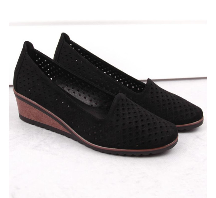 Semišové boty na podpatku Potocki W WOL206 černé