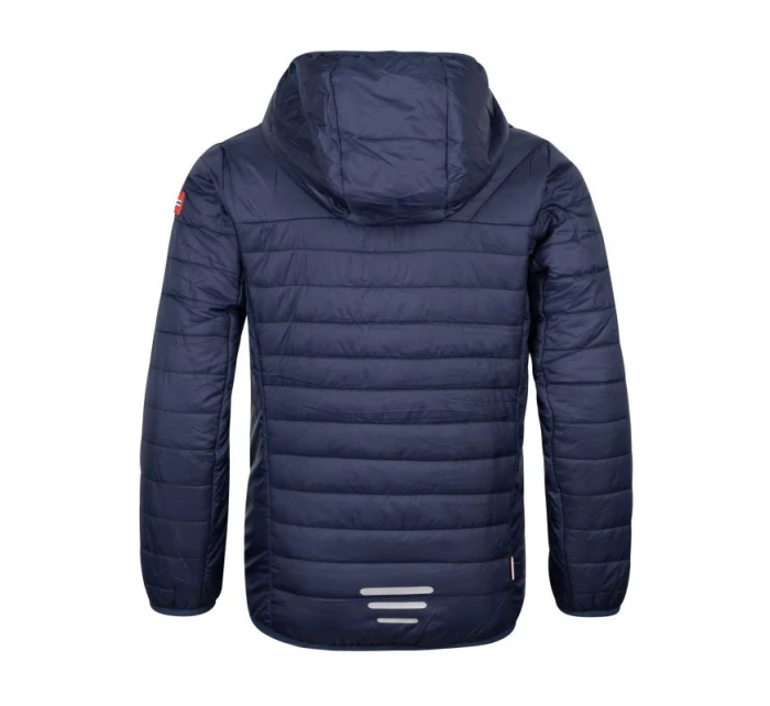 Trollkids Kids Eikefjord Jacket navy/bright green (463-100) ultralehká dětská přechodná bunda pro chlapce/dívky