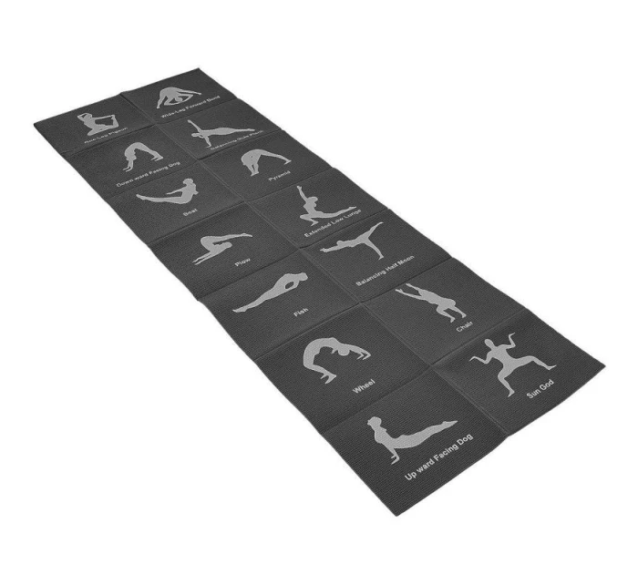 Skládací podložka na jógu 1700x600x5MM ČERNÁ ENERO FIT