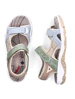 Pohodlné dámské barevné sportovní sandály na suchý zip Rieker 68866-94