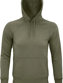 SOL'S Stellar Unisex raglánová mikina s kapucí z bio bavlny 25.3568 khaki