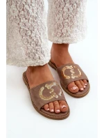 Dámské Ploché Žabky S  Hnědé model 21665087 - S.Barski