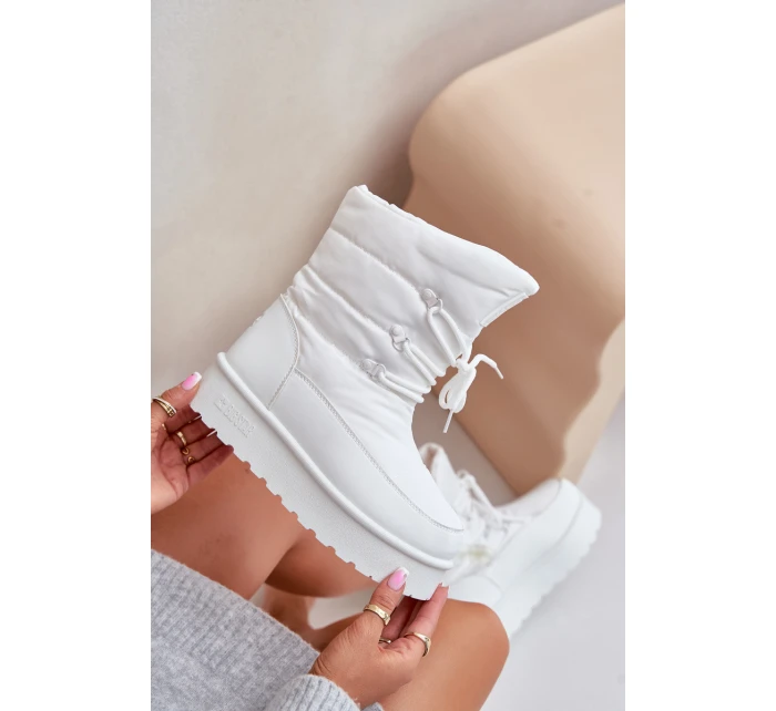 Sněhule na platformě se zipem Big Star model 21678307 Bílé - Big Star Shoes