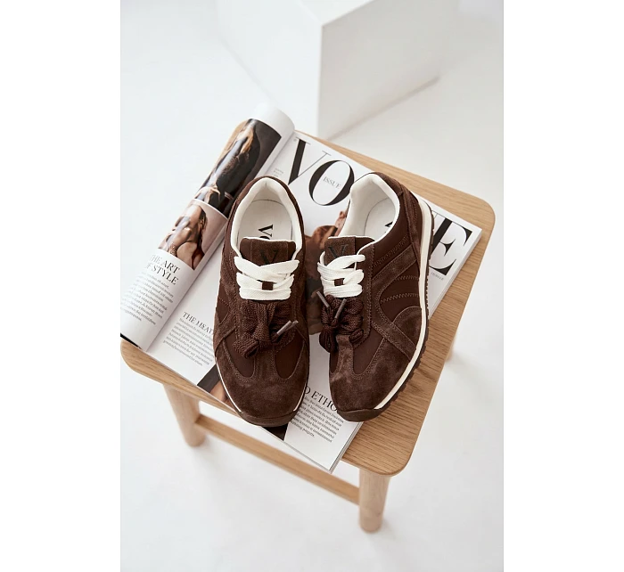 Kožené tenisky Vinceza Dámské 86427 Čokoládové Kožené tenisky Vinceza Dámské 86427 Čokoládové