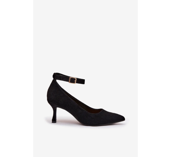 Lodičky z eko semiše Devoria – černé Lodičky z eko semiše Devoria – černé