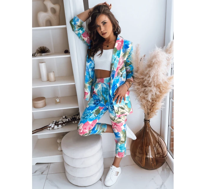 Dámské tyrkysové kalhoty FLOWER GARDEN FashionStreet UY1480 Dámské tyrkysové kalhoty FLOWER GARDEN FashionStreet UY1480