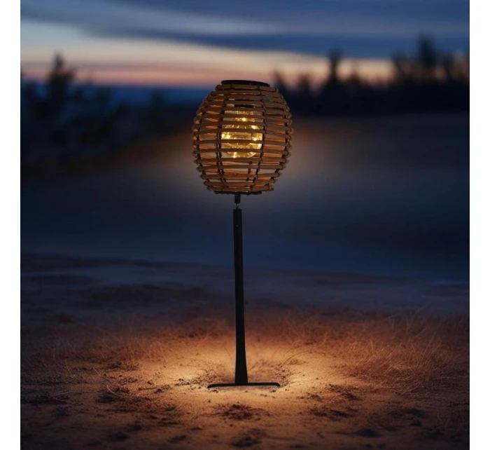 SOLÁRNÍ KULOVÁ LAMPA RATAN HNĚDÁ PROGARDEN