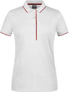 Daiber JN 727 Dámské piqué polo s kontrastní légou 02.0727 white/red
