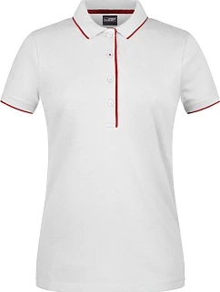 JN Dámské piqué polo s kontrastní légou 02.0 white/red model 22489028 - Daiber