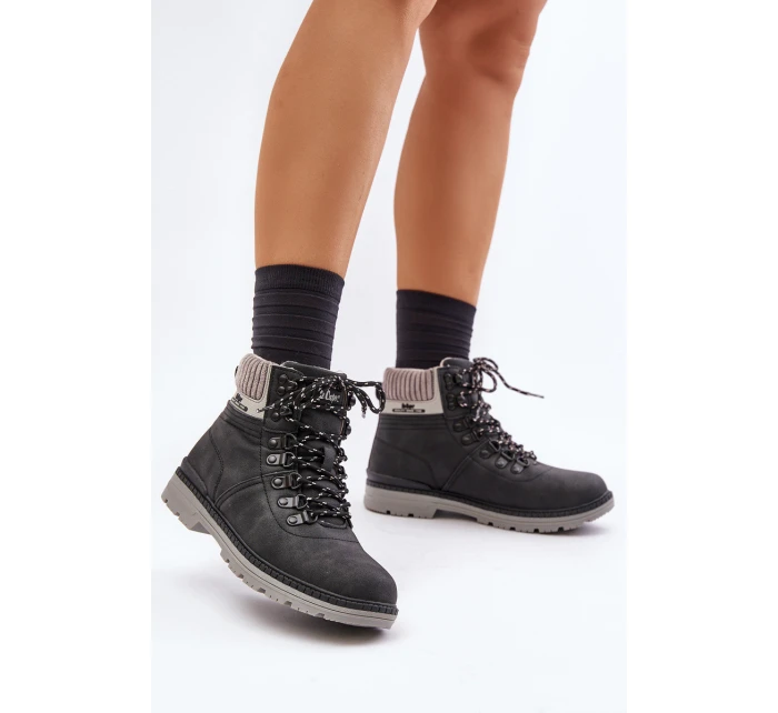 Zateplené dámské kotníkové boty černé model 21676755 - Lee Cooper Zateplené dámské kotníkové boty černé model 21676755 - Lee Cooper