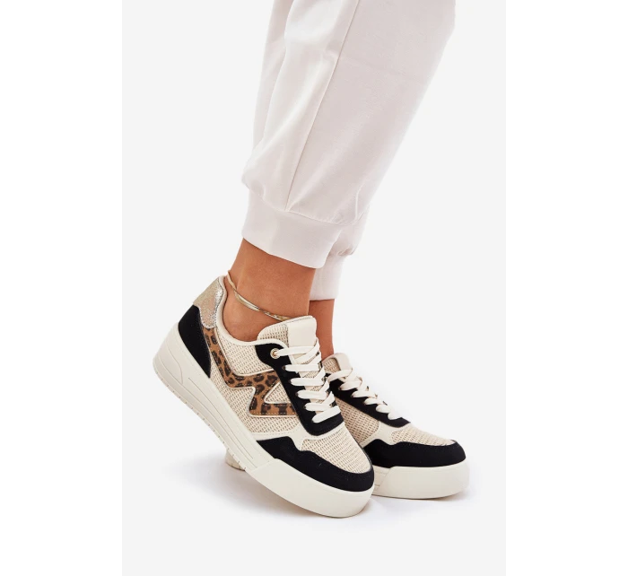 Dámské Sportovní Boty Na Platformě Leopardí Černé model 21688956 - Boto Dámské Sportovní Boty Na Platformě Leopardí Černé model 21688956 - Boto