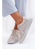 Semišové perforované dámské polobotky Vinceza 79603 šedé Semišové perforované dámské polobotky Vinceza 79603 šedé