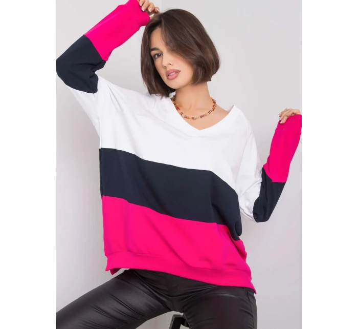 Mikina RV BL 5972.07 bílá a růžová