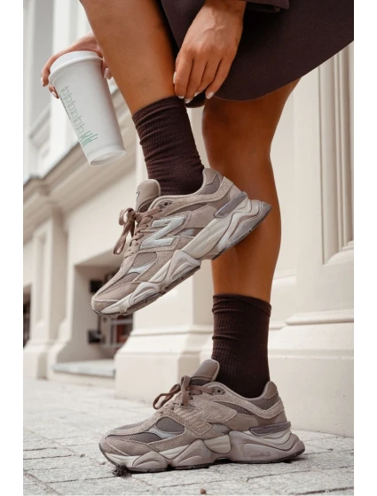 Dámské ponožky s proužky – čokoládové Dámské ponožky s proužky – čokoládové