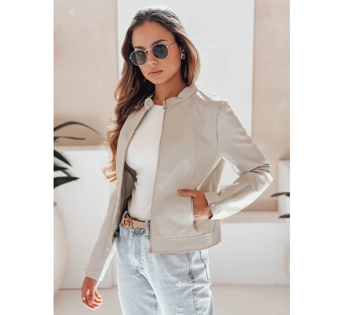 Dámská kožená bunda LOVEBIKER šedá FashionStreet TY5214