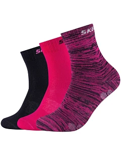 Ponožky Skechers 3PPK Wm Mesh Ventilation SK41053-0401, růžové, velikosti 27–30