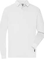 Daiber JN 1842 Pánské pracovní piqué polo s dlouhým rukávem 02.1842 white