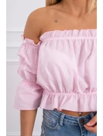 Pudrově růžová halenka