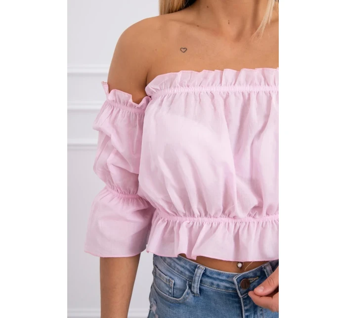 Pudrově růžová halenka