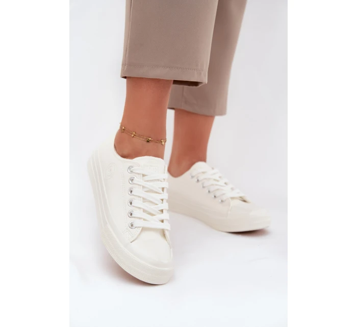 Zateplené Nízké Tenisky Dámské Big Star OO274927 Bílé