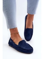 Dámské eko semišové mokasíny, tmavě modrá Amrutia Dámské eko semišové mokasíny, tmavě modrá Amrutia