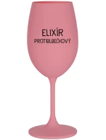 ELIXÍR PROTIBLBEČKOVÝ - růžová sklenice na víno 350 ml