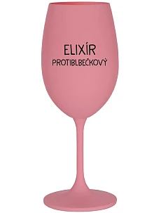 ELIXÍR PROTIBLBEČKOVÝ - růžová sklenice na víno 350 ml