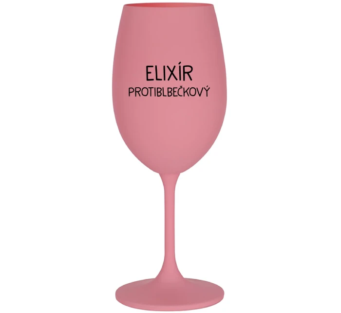 ELIXÍR PROTIBLBEČKOVÝ - růžová sklenice na víno 350 ml