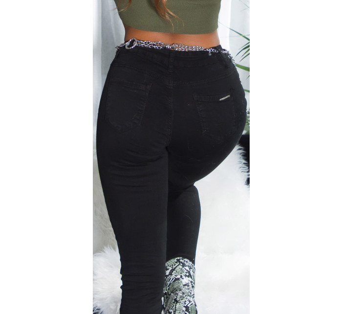 Sexy základní džíny s vysokým pasem