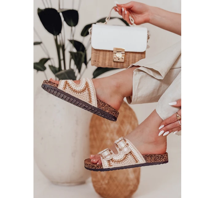 Dámské korkové žabky KORKARTA beige FashionStreet ZY0892