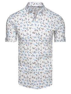 FashionStreet pánská bílá košile s krátkým rukávem KX1040