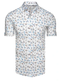 FashionStreet pánská bílá košile s krátkým rukávem KX1040