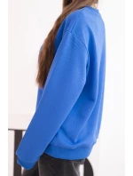 Dámská mikina z pružného bavlněného materiálu s kulatým výstřihem bílá Dámská mikina z pružného bavlněného materiálu s kulatým výstřihem bílá