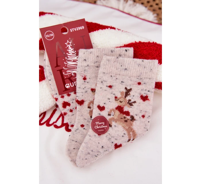 Dámské Vánoční Ponožky S A  Šedé model 21786728 - Aura.via