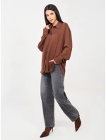 Košile LK KS 510197.12P hnědá