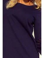 Tmavě modré šaty s krajkou model 6323925